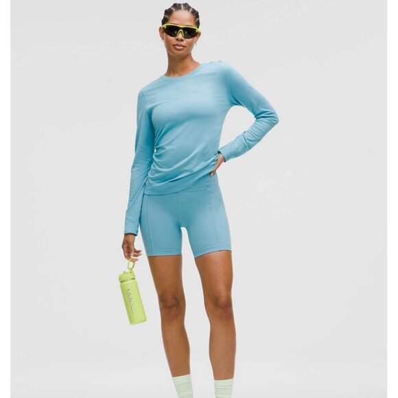 Lululemon Swiftly Relaxed Long Sleeve Shirt Washed Blue 14 NWT WBLE - Picture 3 of 10